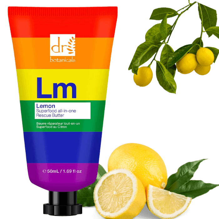 Dr Botanicals Lemon Superfood Rescue Butter - Pride Edition Nourishing Skincare - Lemon Superfood Butter - Rescue Butter with Lemon Superfood - Nourishing Lemon Butter - Lemon Superfood Skincare - Revitalizing Lemon Rescue Butter - Lemon All-In-One Skincare Solution - Pride Edition Lemon Butter - Lemon Superfood Moisturizer - Lemon Infused Rescue Butter - Lemon Superfood Hydrating Butter - All-In-One Solution - Moisturising Butter - Revitalizing Formula - Health and Beauty Happiness