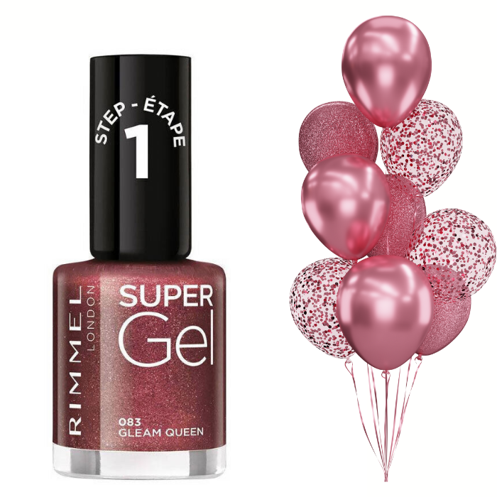 rimmel london super gel nail polish gleam queen 083