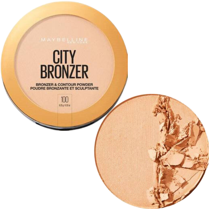 Maybelline New York City Bronzer® - Bronzer & Contour Powder Makeup - Bronzing and Contouring Powder - Micro-Milled Powder - Best Contour Bronzer Powder - Contour Makeup - Maybelline Bronzer - Bronzer Makeup - Contour Powder - Makeup Powder - Cruelty Free Maybelline City Bronzer