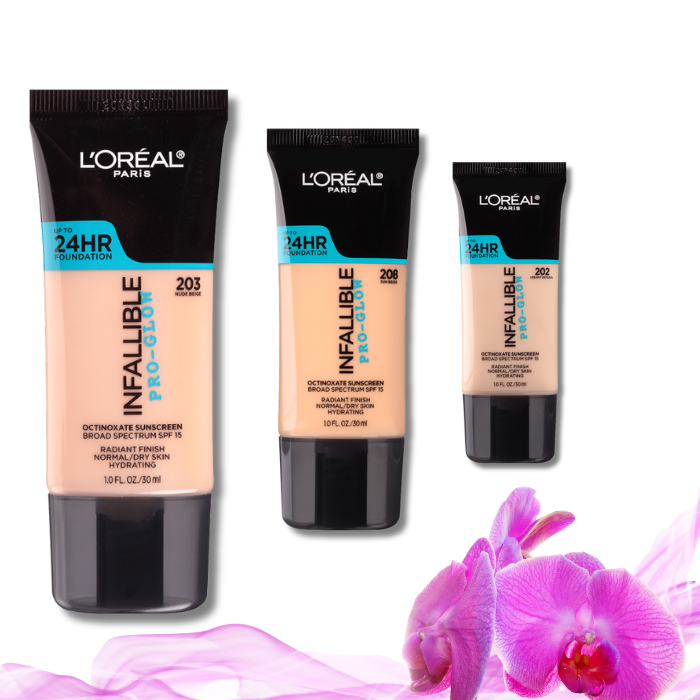 Infallible Pro-Glow Foundation - L'OREAL Paris - Pro-Glow Makeup Base - Long-lasting Foundation by L'OREAL - Radiant Complexion Formula - L'OREAL Pro-Glow Foundation - Infallible Radiant Makeup Base - Pro-Glow Liquid Foundation - L'OREAL Illuminating Complexion Formula - Radiant makeup base - Long-lasting liquid foundation - e.l.f. beauty essentials - Top-rated glowy foundation – Health and Beauty Happiness