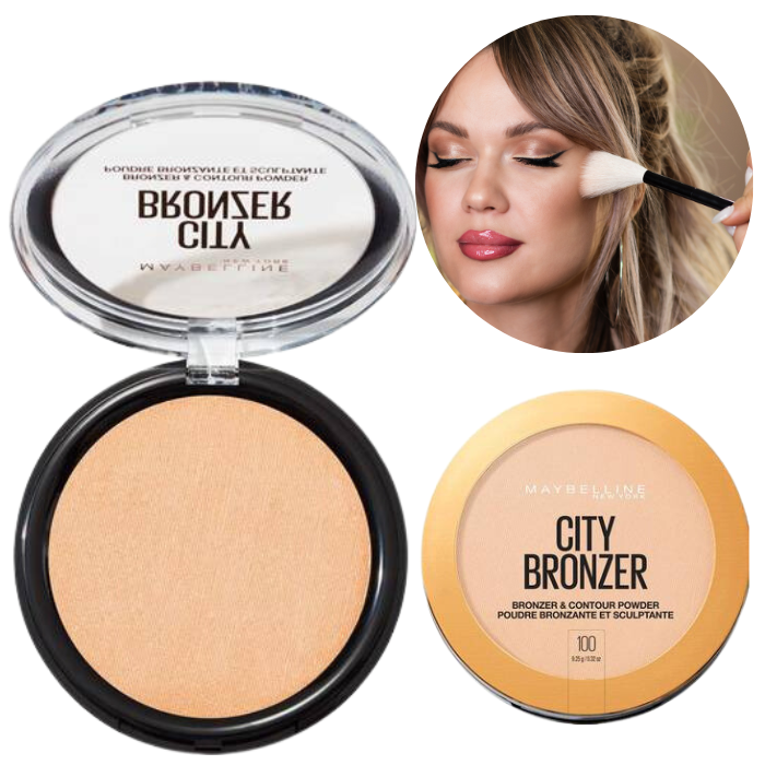 Maybelline City Bronzer® Bronzer & Contour Powder Makeup - Bronzing and Contouring Powder - Micro-Milled Powder - Best Contour Bronzer Powder - Contour Makeup - Maybelline Bronzer - Bronzer Makeup - Contour Powder - Makeup Powder - Cruelty Free Maybelline City Bronzer 100