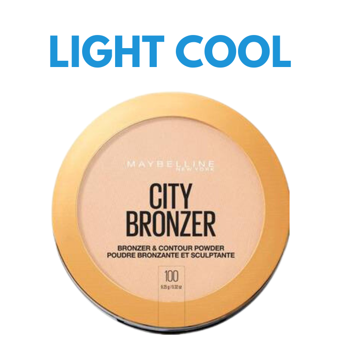 Maybelline City Bronzer® Bronzer & Contour Light Cool Powder Makeup - Bronzing and Contouring Powder - Micro-Milled Powder - Best Contour Bronzer Powder - Contour Makeup - Maybelline Bronzer - Bronzer Makeup - Contour Powder - Makeup Powder - Cruelty Free Maybelline City Bronzer