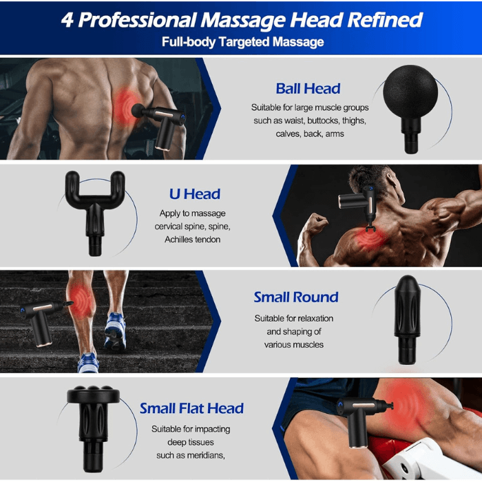 mini massager with 4 massage heads