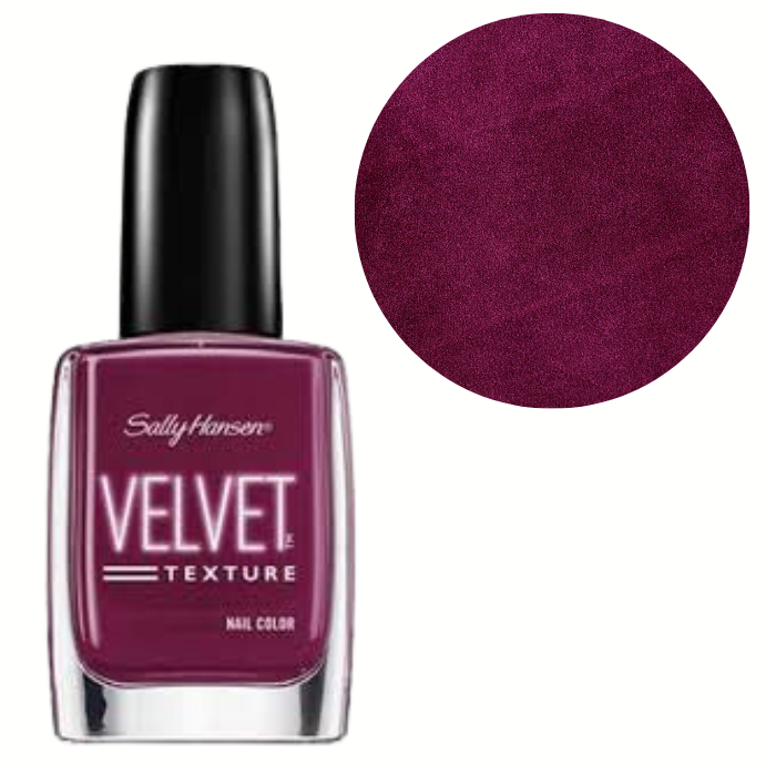 Sally Hansen Velvet Texture Nail Polish in Lavish - Color Nails - Gel Polish - Sally Hansen Miracle Gel Nail Polish - Sally Nail Color - Sally Nail Polish - Velvet Nail Color - Velvet Nail Paint - Velvet Nail Polish