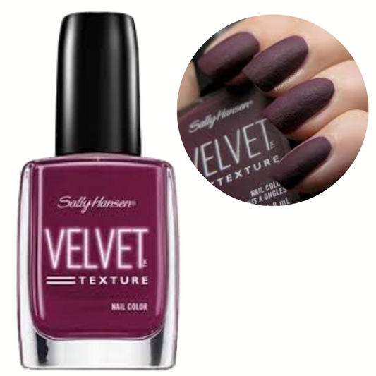 Sally Hansen Velvet Texture Nail Polish in Lavish - Color Nails - Gel Polish - Sally Hansen Miracle Gel Nail Polish - Sally Nail Color - Sally Nail Polish - Velvet Nail Color - Velvet Nail Paint - Velvet Nail Polish