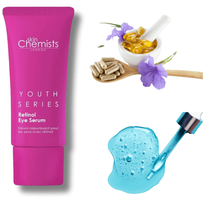Youth Series Retinol Eye Serum - Youthful Eye Treatment with Retinol - skinChemist Eye Serum for Youthful Skin - Retinol eye serum benefits - Buy skinChemist Youth Series online - Best retinol eye products - Anti-aging eye serum with retinol - Retinol eye treatment for wrinkles - Health and Beauty Happiness