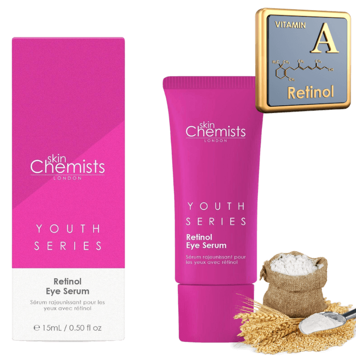 Youth Series Retinol Eye Serum - Youthful Eye Treatment with Retinol - skinChemist Eye Serum for Youthful Skin - Retinol eye serum benefits - Buy skinChemist Youth Series online - Best retinol eye products - Anti-aging eye serum with retinol - Retinol eye treatment for wrinkles - Health and Beauty Happiness