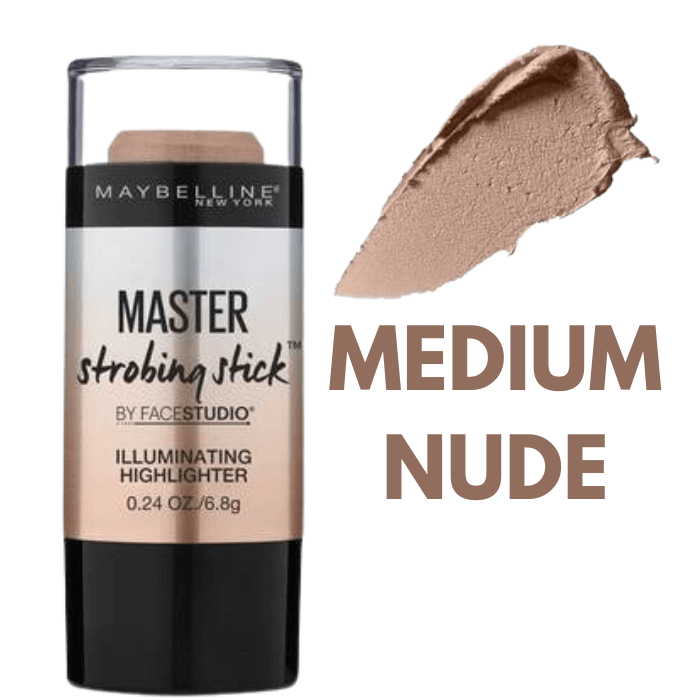 Maybelline New York Face Studio Master Strobing Stick - Medium Nude Illuminating Highlighter - Makeup Highlighter Stick - Face Highlighter Stick - Maybelline Glow Stick - Cruelty Free Maybelline Strobing Stick - Illuminating Highlighting Stick