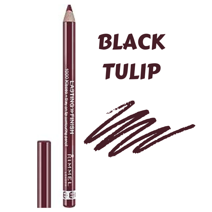 Rimmel London Lasting Finish 1000 Kisses Lip Pencil black tulip - Rimmel London Lip Liner - 1000 Kisses Lip Liner - Long Lasting Lip Liner - Waterproof Lip Pencil