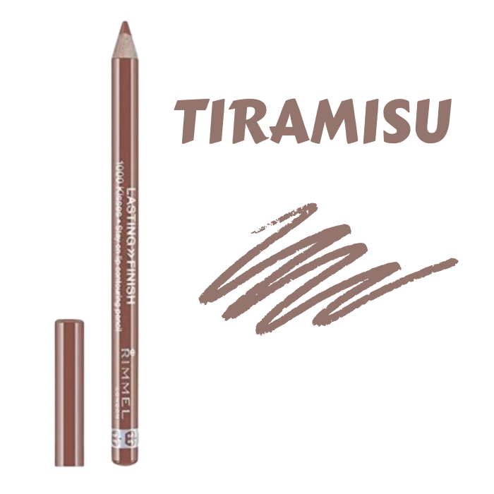 Rimmel London Lasting Finish 1000 Kisses Lip Pencil Tiramisu - Rimmel London Lip Liner - 1000 Kisses Lip Liner - Long Lasting Lip Liner - Waterproof Lip Pencil