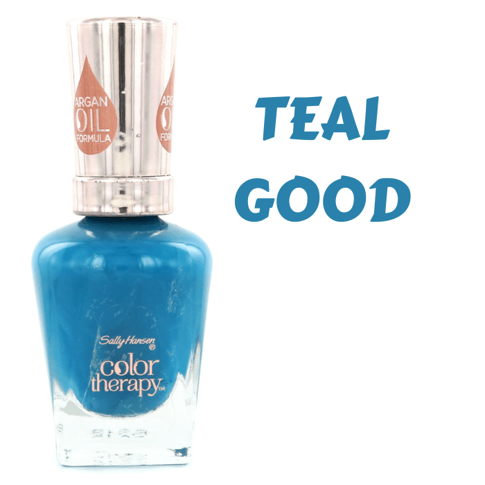 Sally Hansen Color Therapy Nail Polish with Argan Oil - Argan Oil Nail Polish - Sally Hansen Nail Colors Teal Good - Long Wear Nail Polish - Nail Therapy - Best Long Lasting Nail Polish