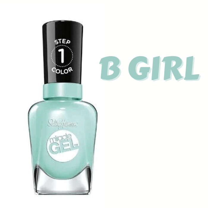 Sally Hansen Miracle Gel Nail Color B Girl - Gel Nail Polish- Miracle Gel Color - Cruelty Free Miracle Gel Polish - Miracle Top Coat - Salon-Quality Manicure