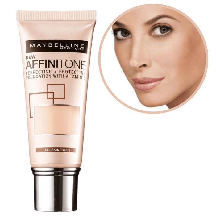 Maybelline Affinitone Foundation with Vitamin E and Hyaluronic Acid all skin types