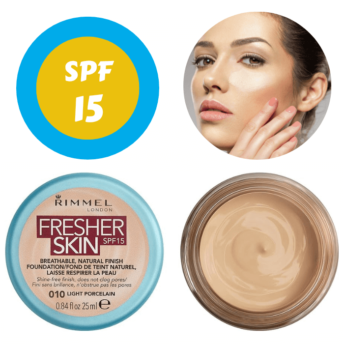 Rimmel Fresher Skin Foundation with SPF 15- Light Porcelain 010