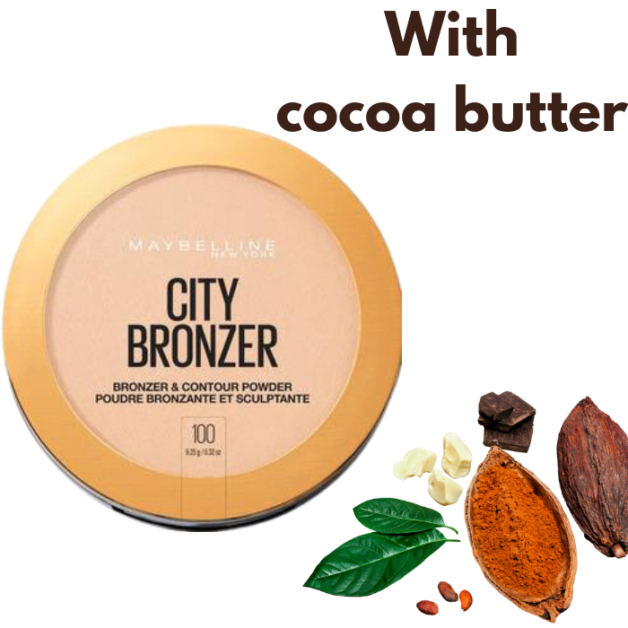Maybelline City Bronzer® Bronzer & Contour Powder Makeup with Cocoa Butter - Bronzing and Contouring Powder - Micro-Milled Powder - Best Contour Bronzer Powder - Contour Makeup - Maybelline Bronzer - Bronzer Makeup - Contour Powder - Makeup Powder - Cruelty Free Maybelline City Bronzer