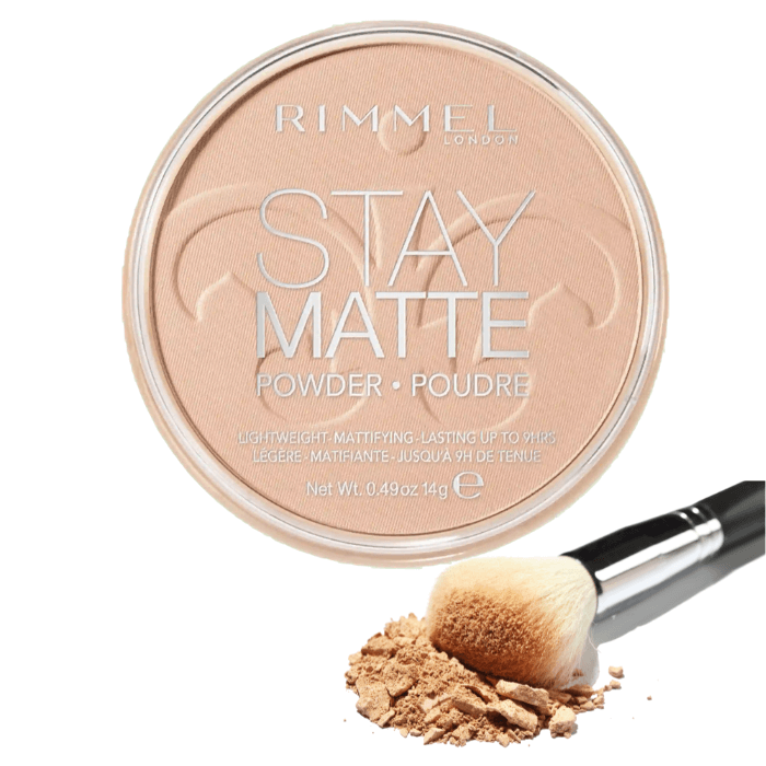 Rimmel Stay Matte Powder - Long-Lasting Matte Powder - Shine Control Face Powder - Rimmel Stay Matte Finishing Powder - Top Stay Matte Face Powder – Cruelty Free Pressed Powder - Lightweight Powder - Mattifying Pressed Powder - Rimmel Face Powder