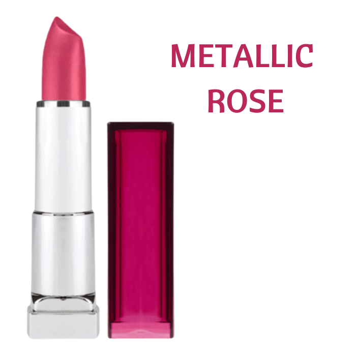 maybelline color sensational lipstick metallic rose
