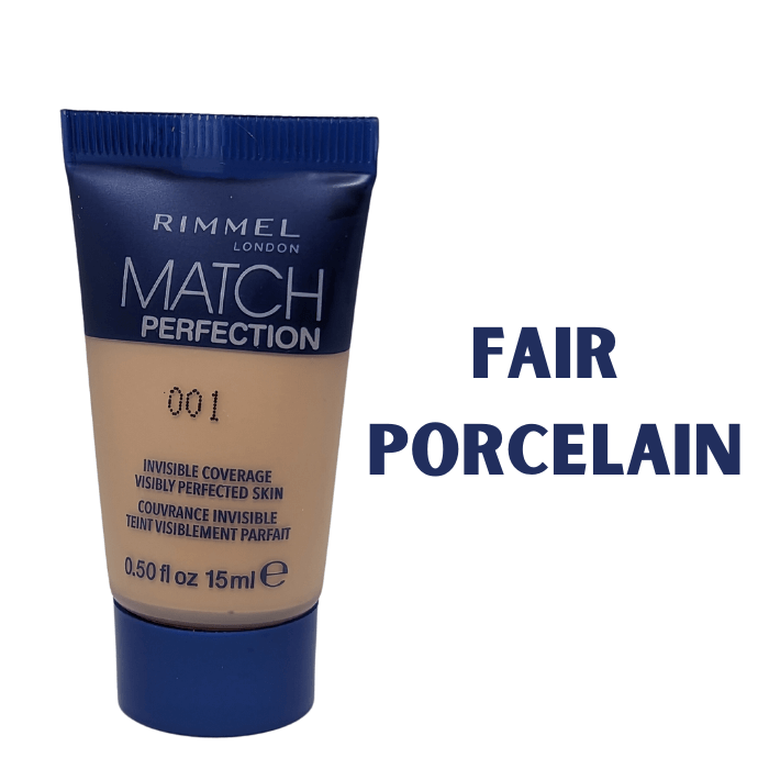 Rimmel London Match Perfection Foundation Fair Porcelain 001 - Foundation Shades - Rimmel Foundation - Perfection Foundation