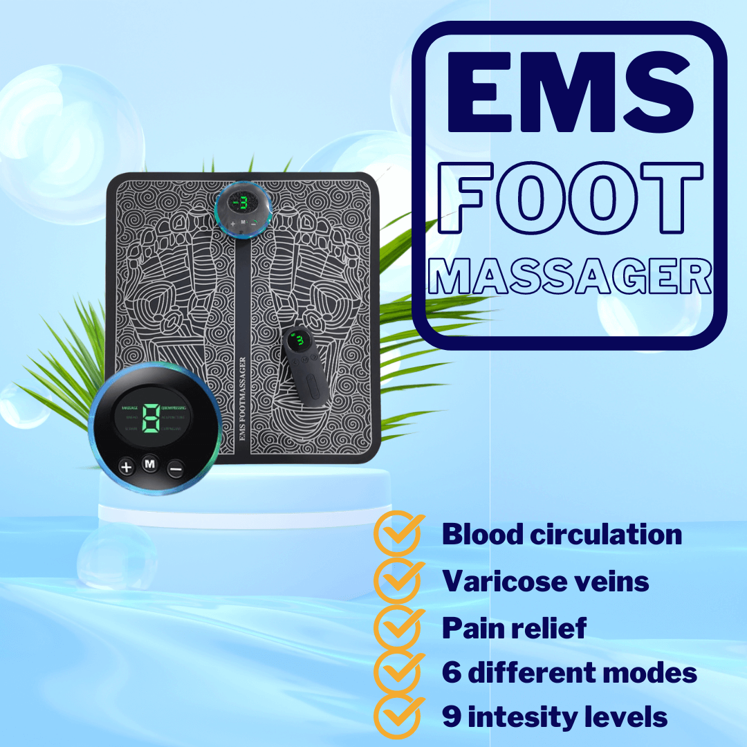 EMS Acupoint Foot Massager - Acupressure Therapy - Best EMS foot massager - Acupressure foot therapy - EMS technology for relaxation - EMS Electric Foot Massager - Acupoint Foot Relaxer - Foot Massage with EMS Technology - e.l.f. EMS Acupoint Device - Top EMS Foot Massager - Acupressure Foot Massage - EMS Technology for Feet - Relaxing Foot Therapy – Health and Beauty Happiness