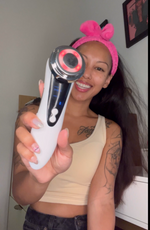 Red Warm Light Face Massager - Ultrasonic Facial Skin Care Massager - 5 in 1 Rejuvenation Device - Ultrasonic Skin Care Massager - Ultrasonic Facial Care Massager - Facial Skin Care Massager - Skin Care Massager - Facial Massager - Skin Care - Facial Skin Care - Facial Care - Ultrasonic Massager - Ultrasonic Facial Massager - SPA - Face Massager - Skin Massager
