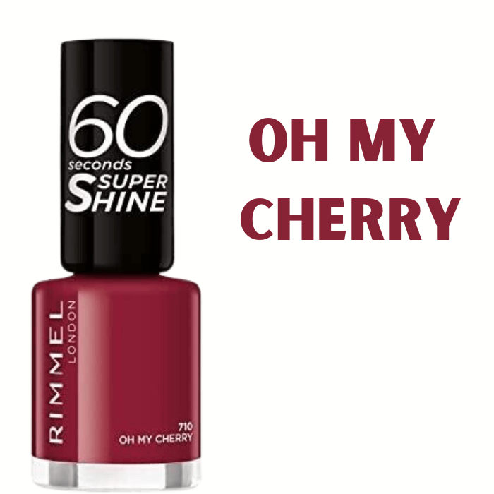 rimmel 60 seconds super shine nail polish oh my cherry 710