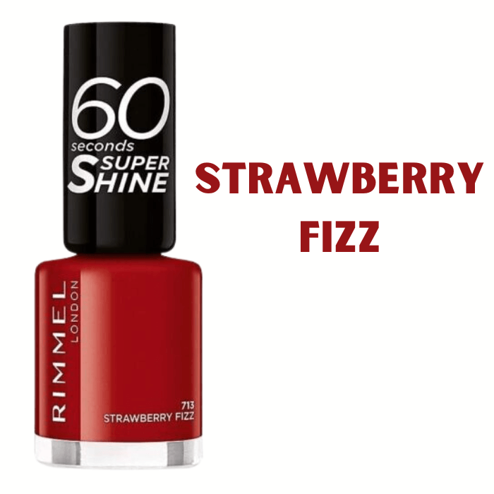 rimmel 60 seconds super shine nail polish strawberry fizz 713