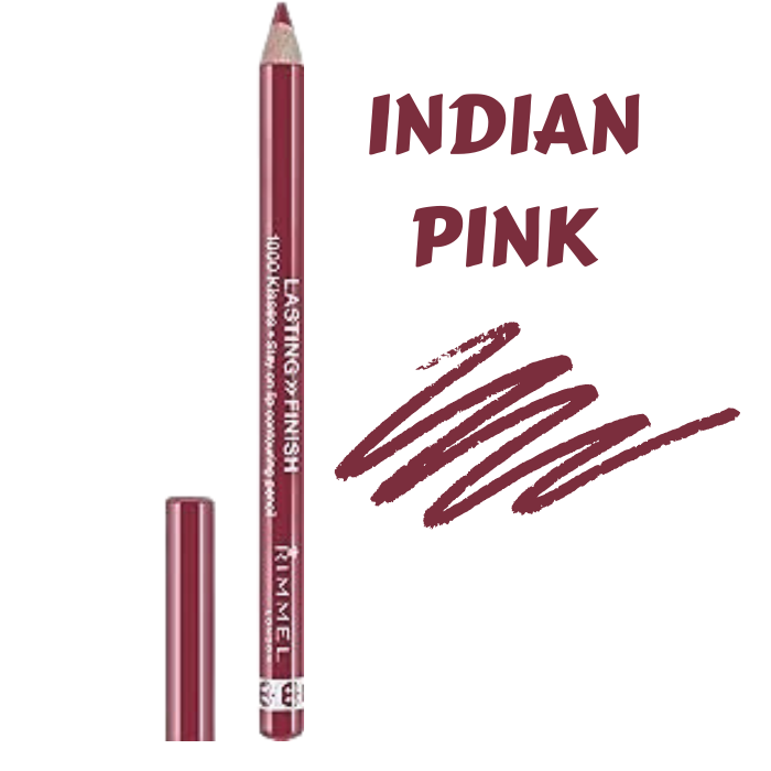 Rimmel London Lasting Finish 1000 Kisses Lip Pencil indian pink - Rimmel London Lip Liner - 1000 Kisses Lip Liner - Long Lasting Lip Liner - Waterproof Lip Pencil