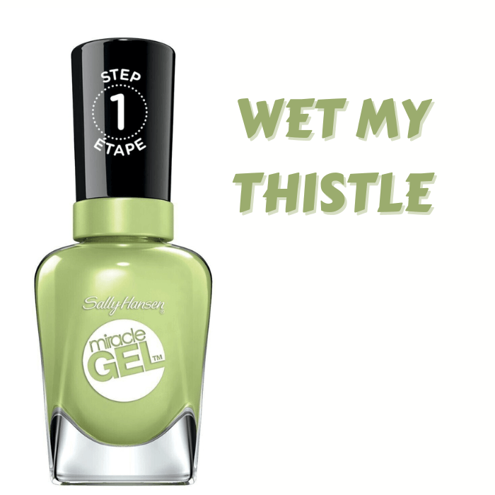 Sally Hansen Miracle Gel Nail Color Wet My Thistle - Gel Nail Polish- Miracle Gel Color - Cruelty Free Miracle Gel Polish - Miracle Top Coat - Salon-Quality Manicure