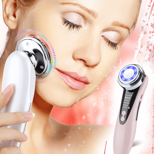 Red and Blue Light Facial Massager - Ultrasonic Facial Skin Care Massager - 5 in 1 Rejuvenation Device - Ultrasonic Skin Care Massager - Ultrasonic Facial Care Massager - Facial Skin Care Massager - Skin Care Massager - Facial Massager - Skin Care - Facial Skin Care - Facial Care - Ultrasonic Massager - Ultrasonic Facial Massager - SPA - Face Massager - Skin Massager